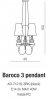 LAMPA SUFITOWA WISZĄCA ŻYRANDOL AZZARDO BAROCO 3 PENDANT AZ2163